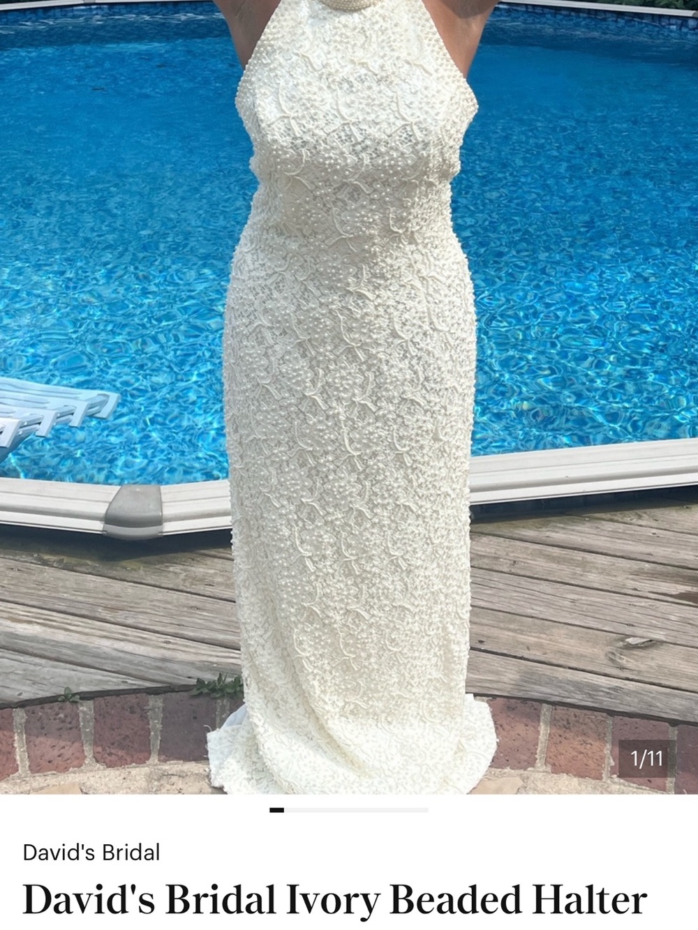 Elegant Beaded Halter Dress